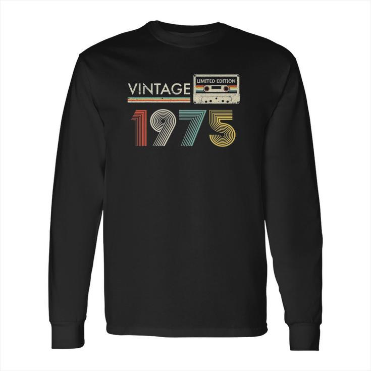 Vintage 1975 Limited Edition Retro Cassette Long Sleeve T-Shirt