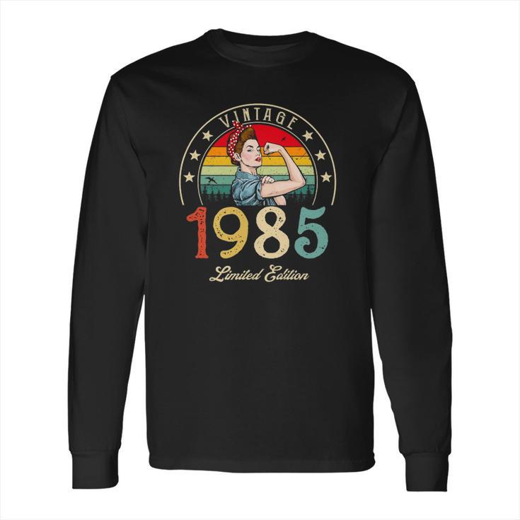 Vintage 1985 Limited Edition 1985 37Th Birthday 37 Years Old Long Sleeve T-Shirt