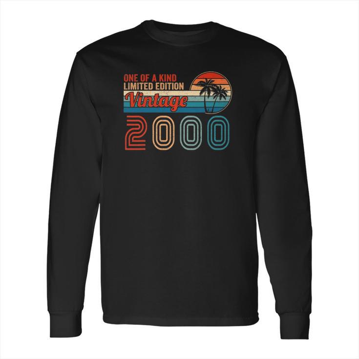 Vintage 2000 22 Vintage Gifts Birthday 22 Years Old Long Sleeve T-Shirt