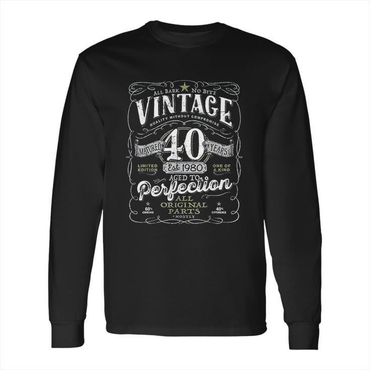 Vintage 41St Birthday For Him 1980 Aged To Perfection Long Sleeve T-Shirt