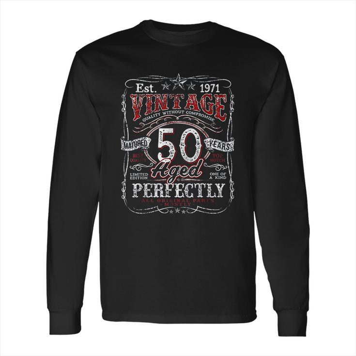 Vintage 51St Birthday 1971 Born In 1971 Gift Long Sleeve T-Shirt