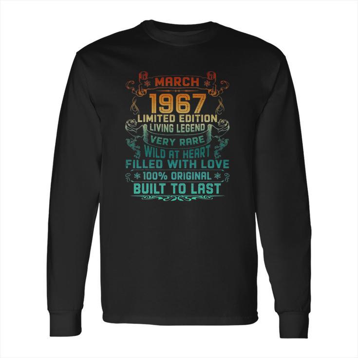 Vintage 55 Years Old March 1967 55Th Birthday Gift Long Sleeve T-Shirt