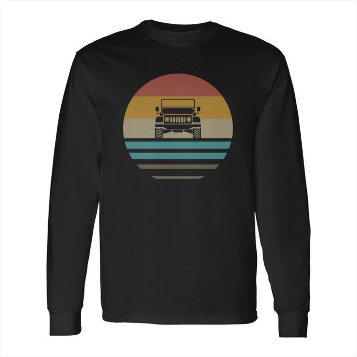 Vintage Jeeps Retro 70S Distressed Off Road Long Sleeve T-Shirt