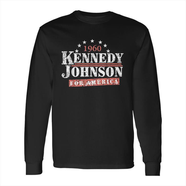 Vintage Kennedy Johnson 1960 Presidential Campaign Long Sleeve T-Shirt