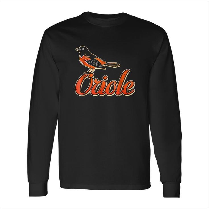 Vintage Oriole Bird Amazing Bird Gift Long Sleeve T-Shirt