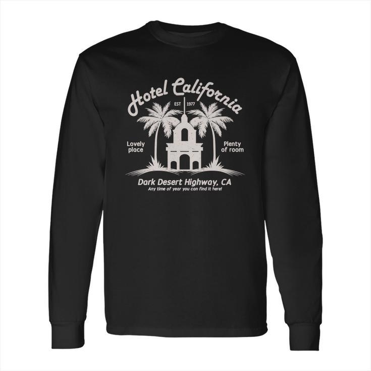 Vintage Retro Cool Hotel California Dark Desert Highway Long Sleeve T-Shirt