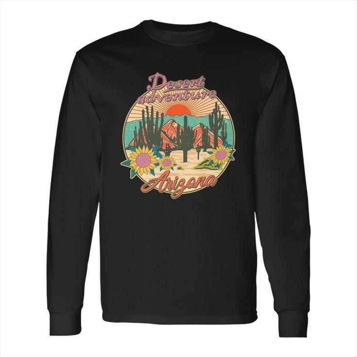 Vintage Retro Travel Arizona Desert Adventure Emblem Long Sleeve T-Shirt