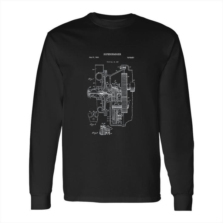 Vintage Supercharger Muscle Car Long Sleeve T-Shirt