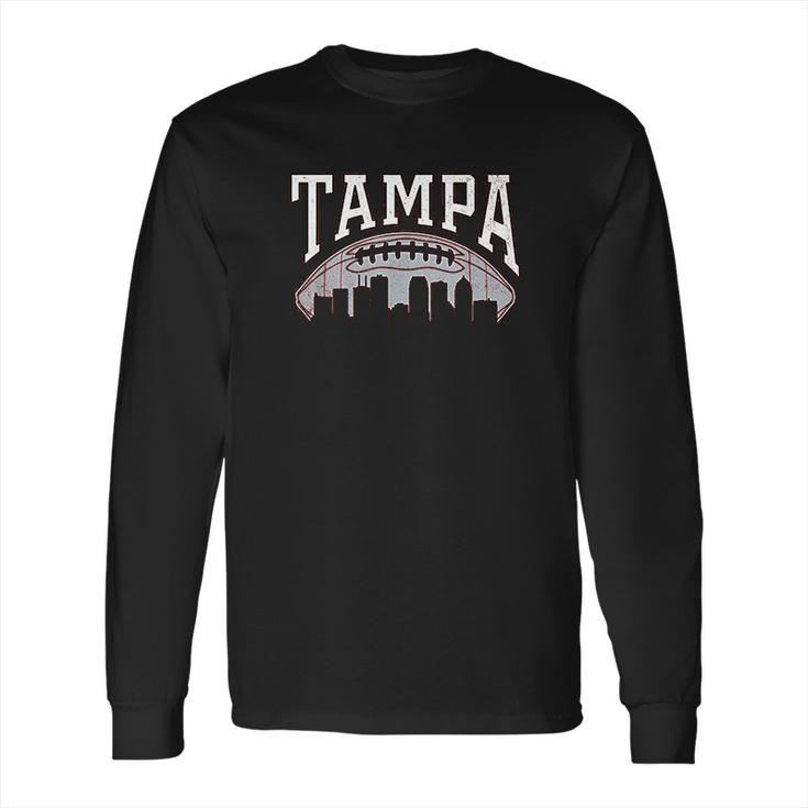 Vintage Tampa Bay Football Skyline Long Sleeve T-Shirt