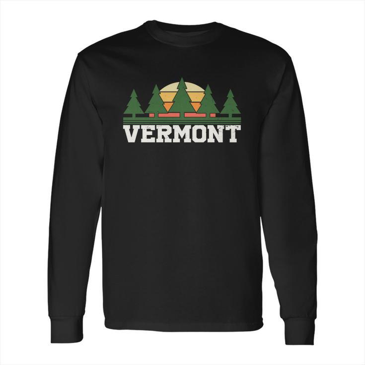 Vintage Vermont Retro Logo Long Sleeve T-Shirt