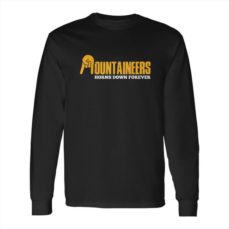 West Virginia Mountaineers Texas Horns Down Long Sleeve T-Shirt