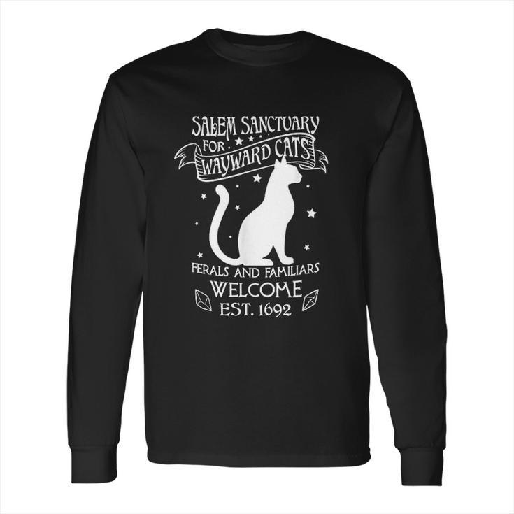 Witch Salem Sanctuary For Wayward Black Cats 1692 Gift Long Sleeve T-Shirt