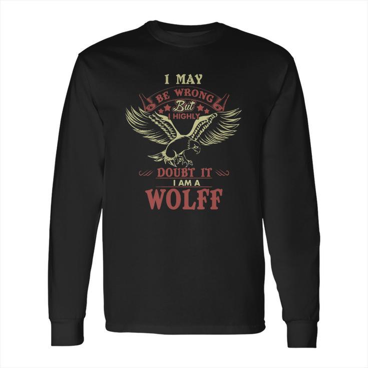 Wolff Wolff Tshirt Wolff Year Long Sleeve T-Shirt