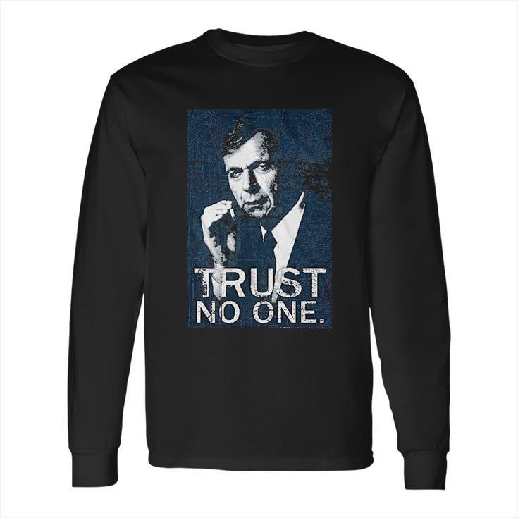 Xfiles Horror Thriller Tv Series Cigarette Smoking Man No Trust Long Sleeve T-Shirt