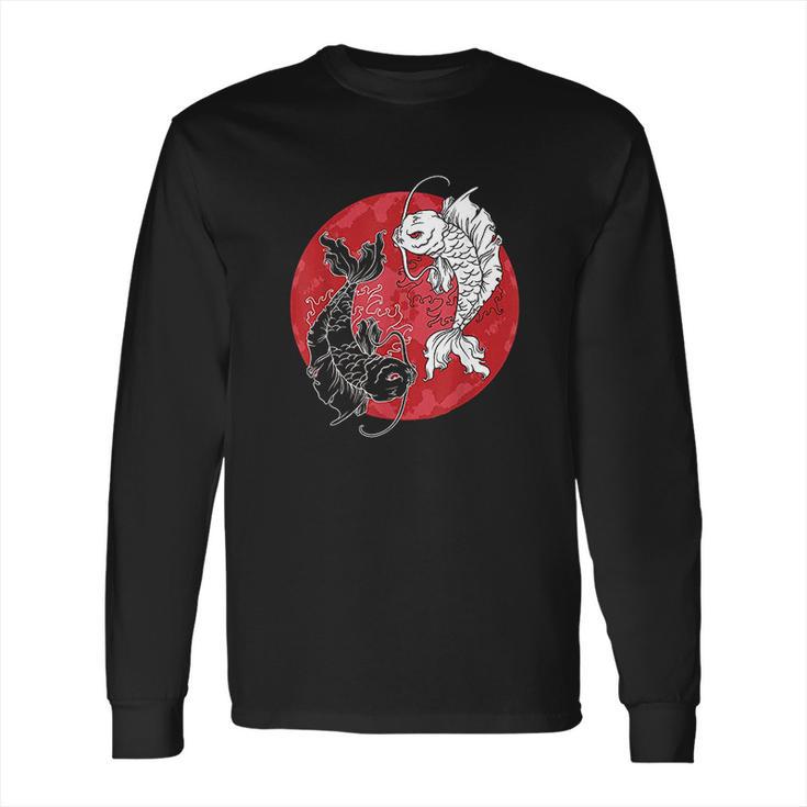 Yin Yang Koi Fish Carp Tai Chi Symbol Japanese Long Sleeve T-Shirt