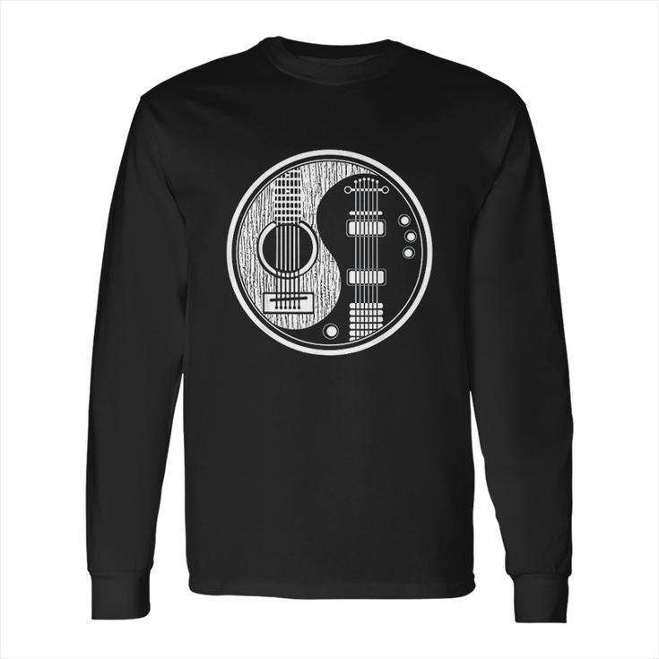 Ying Yang Acoustic Guitar Rock Star Gift Long Sleeve T-Shirt