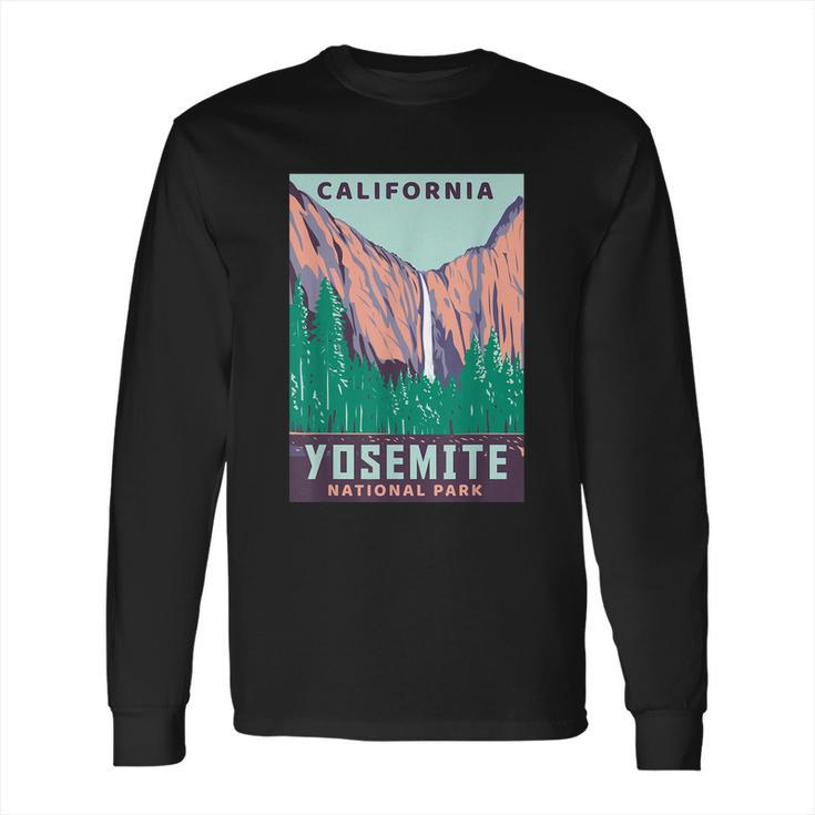 Yosemite National Park Us Vintage Usa California Parks Gift Long Sleeve T-Shirt