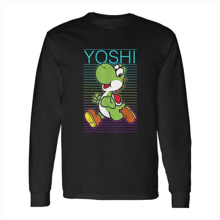 Yoshi Retro Gradient Fade Poster Long Sleeve T-Shirt