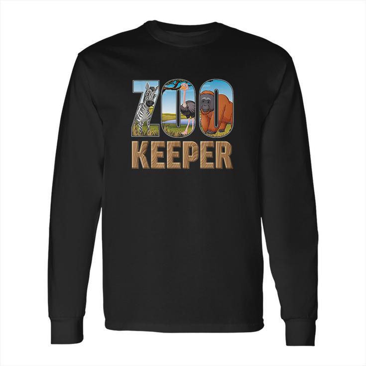 Zookeeper Costume African Savanna Zoo Keeper Animals Lover Long Sleeve T-Shirt