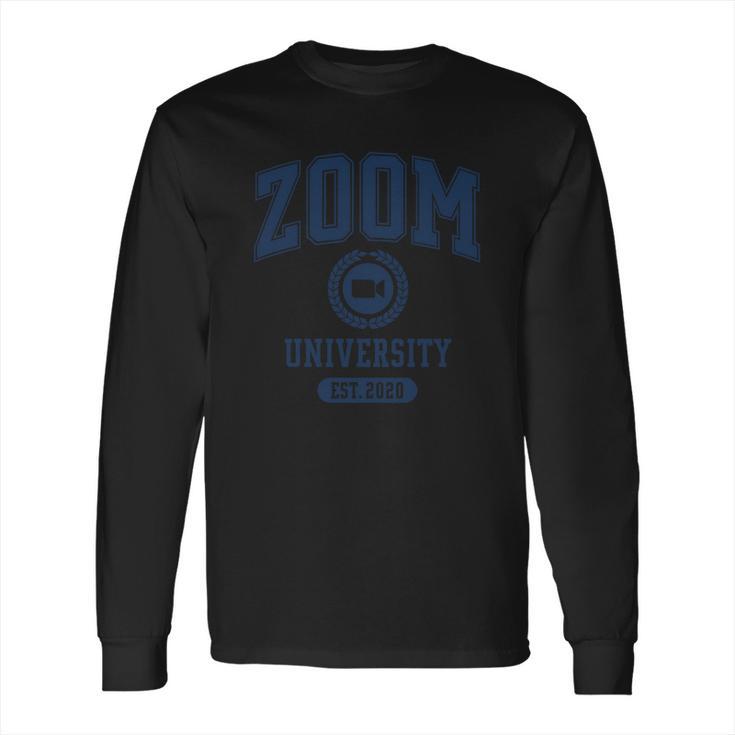 Zoom University Logo In Blue Long Sleeve T-Shirt