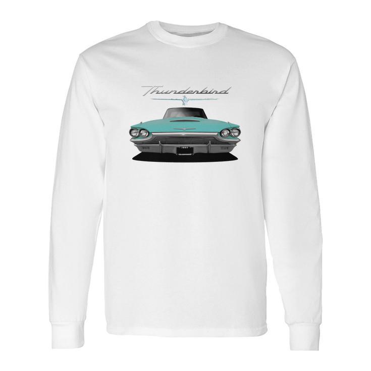 1965 Thunderbird Front Brittany Blue Long Sleeve T-Shirt