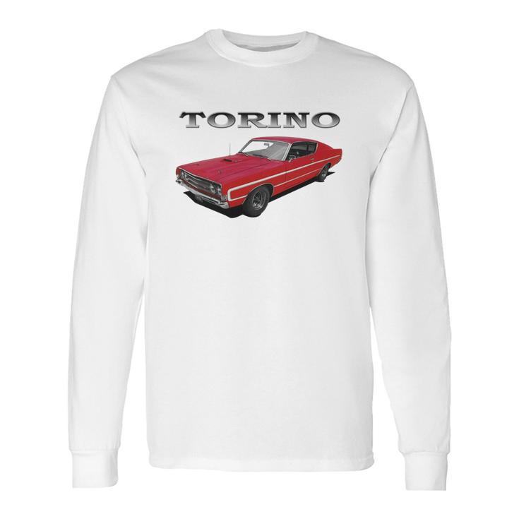 1969 Ford Torino Gt Front Red Long Sleeve T-Shirt