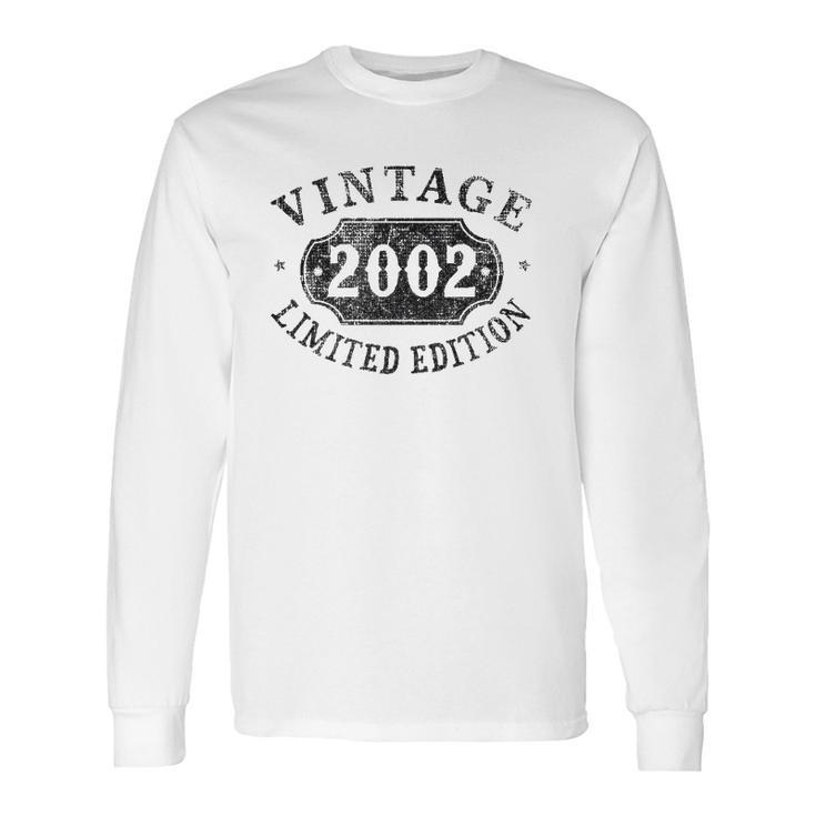 20 Years Old 20Th Birthday Male Female Him Her Limited 2002 Ver2 Long Sleeve T-Shirt