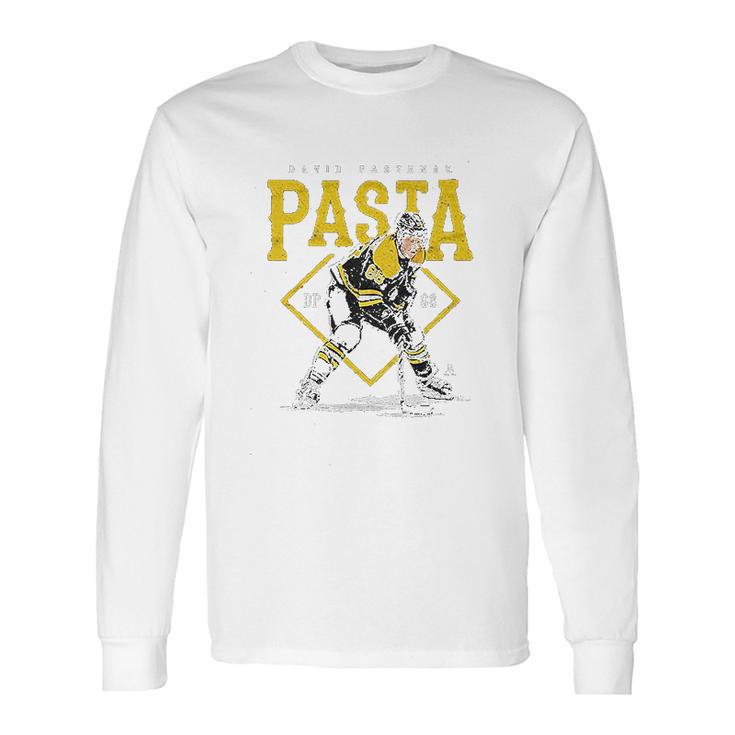 500 Level David Pastrnak Kids David Pastrnak Pasta Long Sleeve T-Shirt