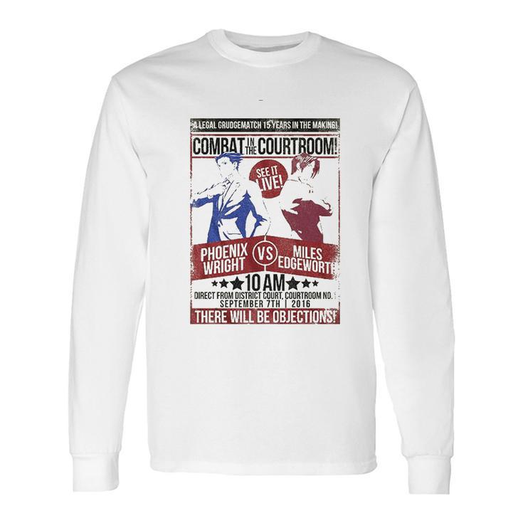 A&E Designs Ace Attorney Phoenix Wright Vs Miles Edgeworth Long Sleeve T-Shirt