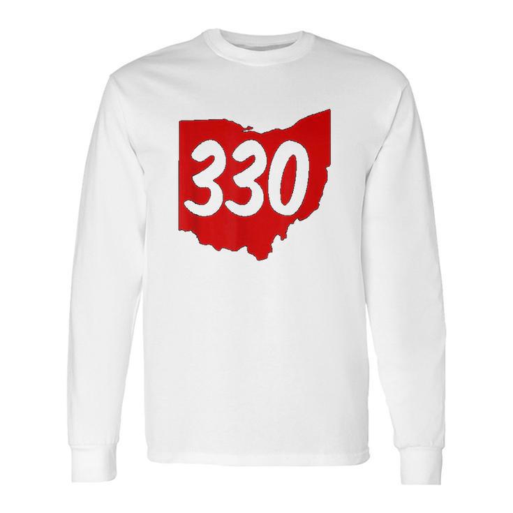 Akron Warren Canton Youngstown Ohio 330 Area Code Long Sleeve T-Shirt