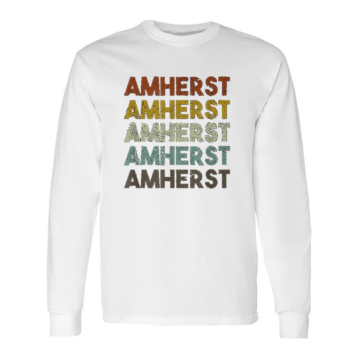 Amherst Massachusetts Retro Vintage Long Sleeve T-Shirt