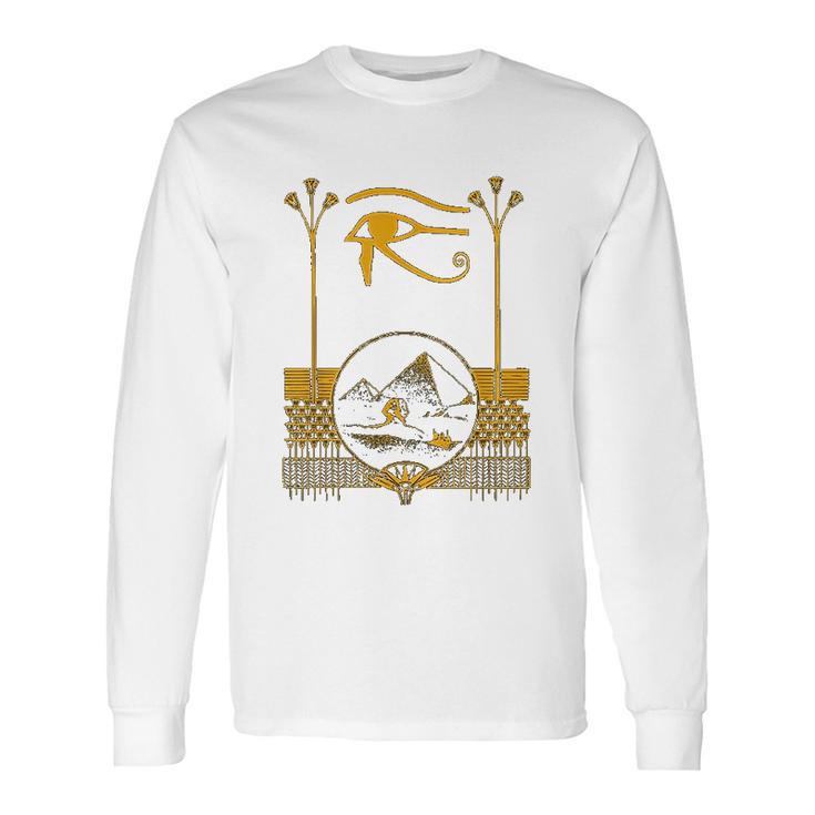 Ancient Egyptian Eye Of Horus  Egypt Art Pyramid Long Sleeve T-Shirt