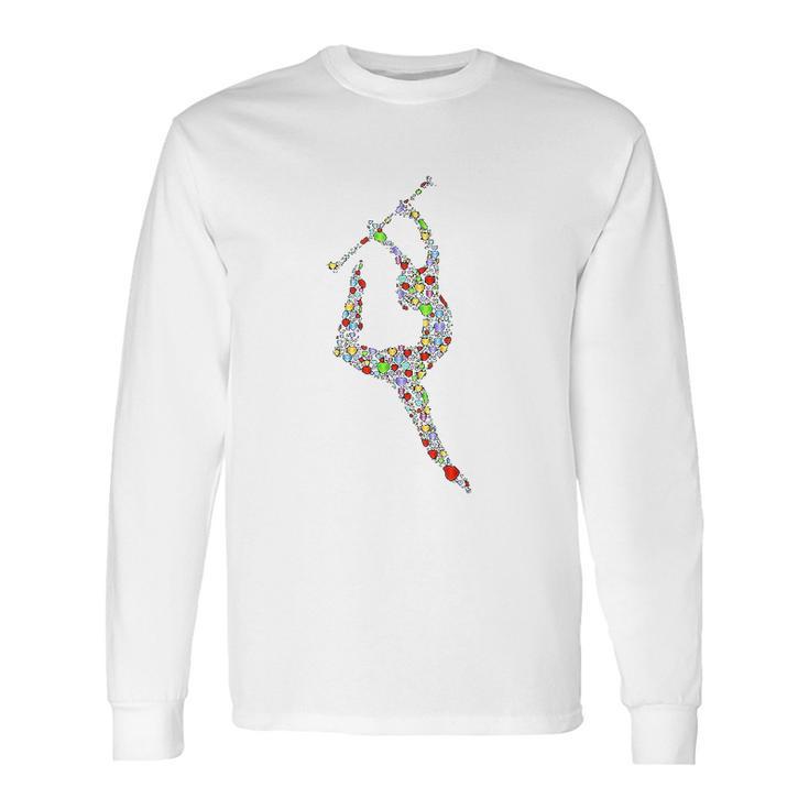 Baton Twirling Girl Silhouette Gift Twirler Gifts Long Sleeve T-Shirt