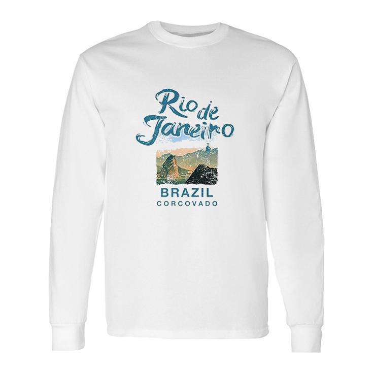 Brazil Rio De Janeiro Corcovado Brazilian Long Sleeve T-Shirt