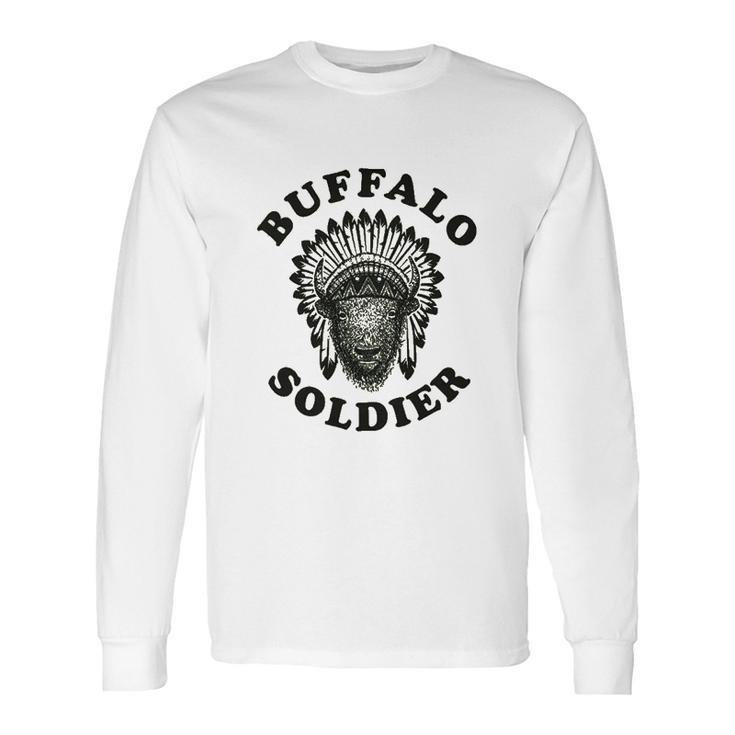 Buffalo Soldier Reggae Music Cool Vintage Bob Rastafarian Lion Marley Graphic Long Sleeve T-Shirt