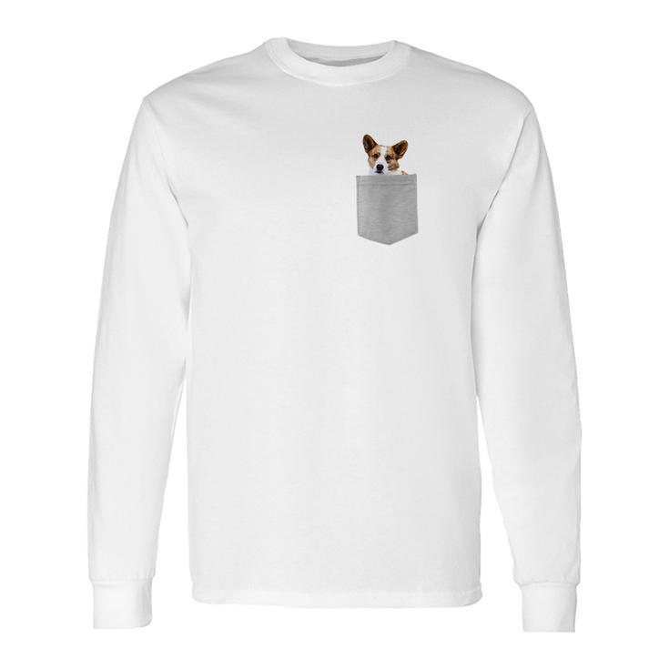 Cardigan Welsh Corgi Dog In Your Pocke Long Sleeve T-Shirt