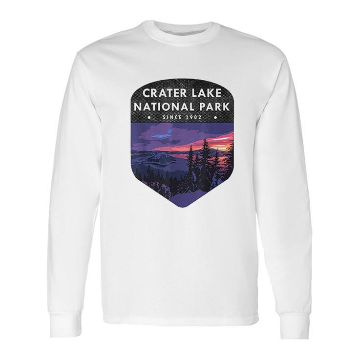 Crater Lake National Park  Hiking Wanderlust Long Sleeve T-Shirt