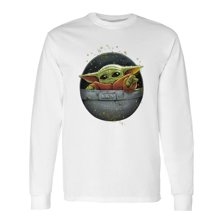 Cute Force Mandalorian Baby Yoda Shirt Long Sleeve T-Shirt