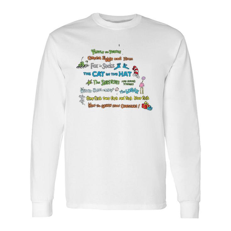 Dr Seuss Book Title Long Sleeve T-Shirt