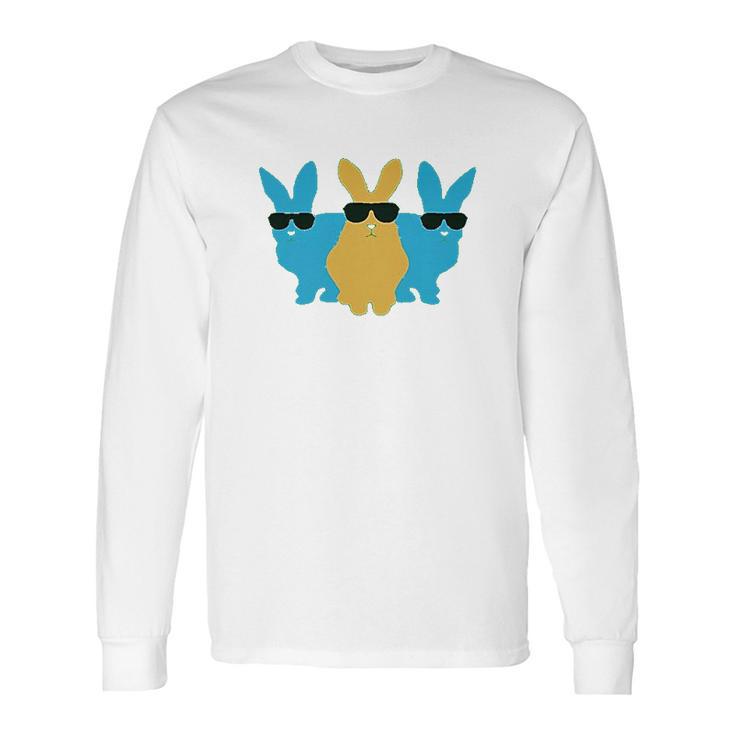 Easter Bunny Hip Trio Bunnies Funny Gift Long Sleeve T-Shirt