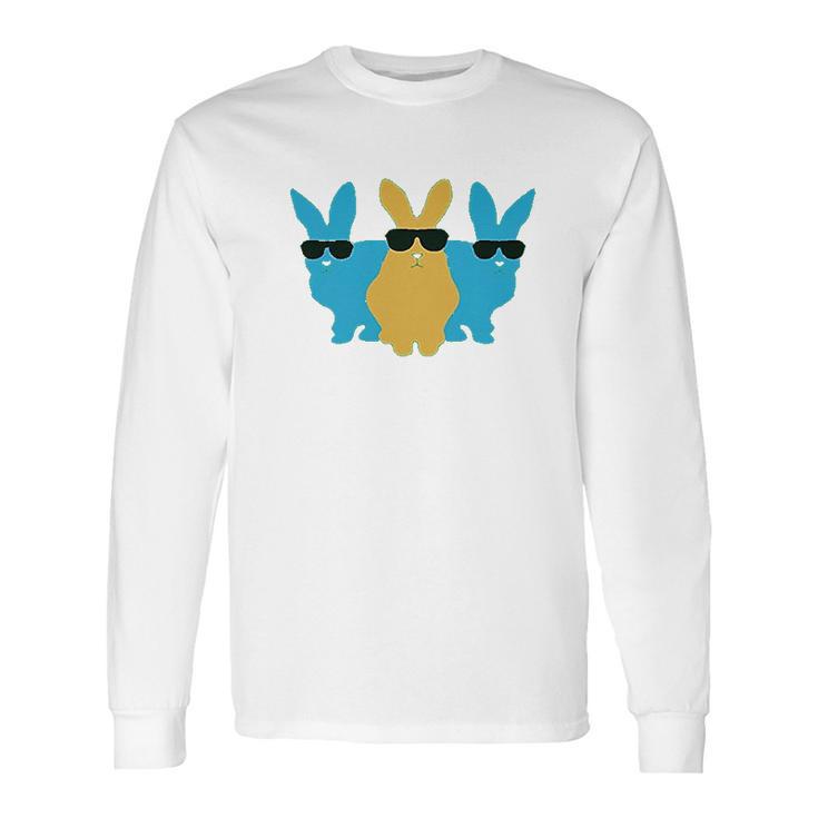 Easter Bunny Hip Trio Bunnies Funny Long Sleeve T-Shirt