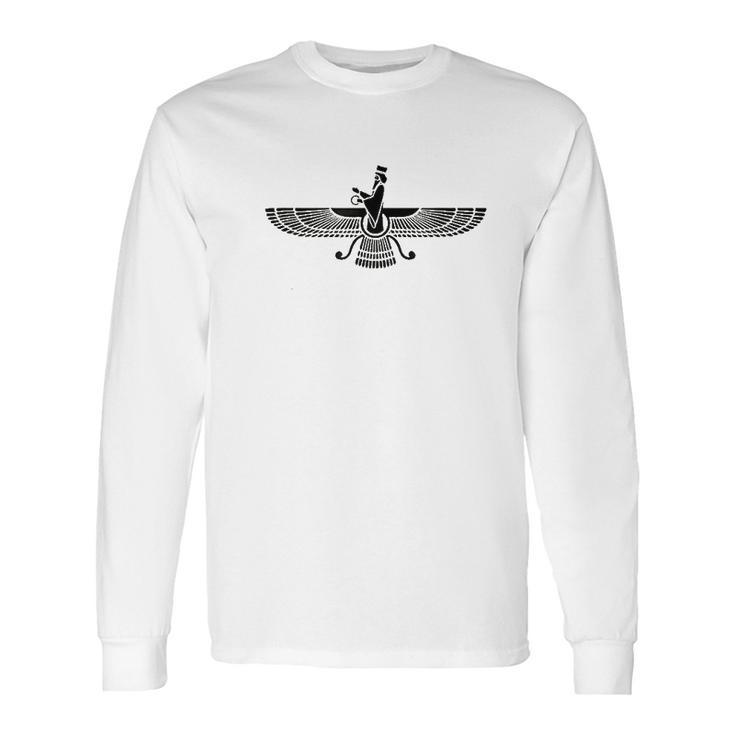 Faravahar Symbol Higher Spirit Zarathustra Long Sleeve T-Shirt