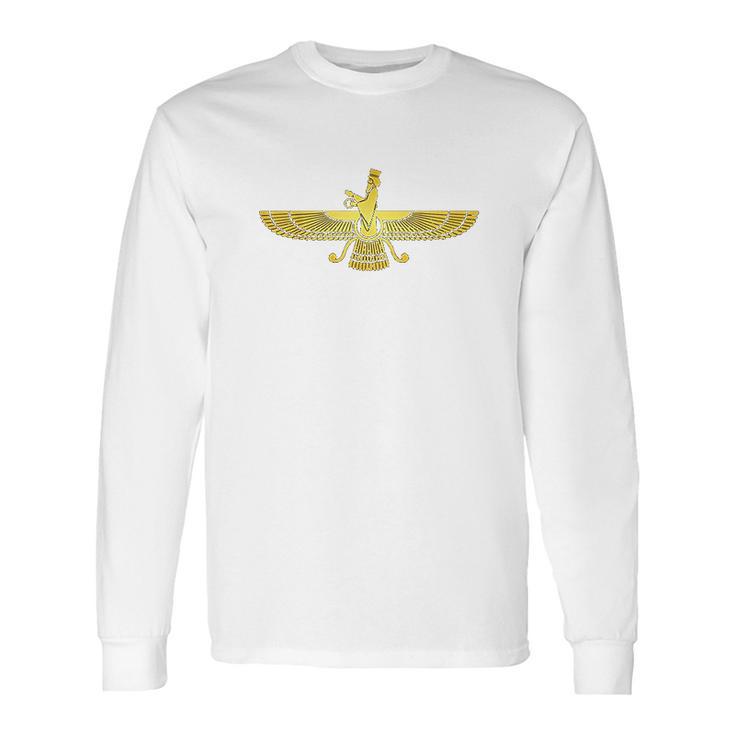 Farvahar Faravahar Farohar Farsi Persian Iranian Long Sleeve T-Shirt