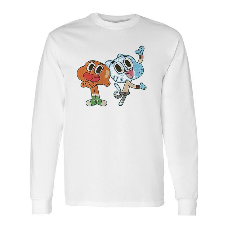 Fifth Sun Girls The Amazing World Of Gumball Darwin And Gumball Grin Long Sleeve T-Shirt