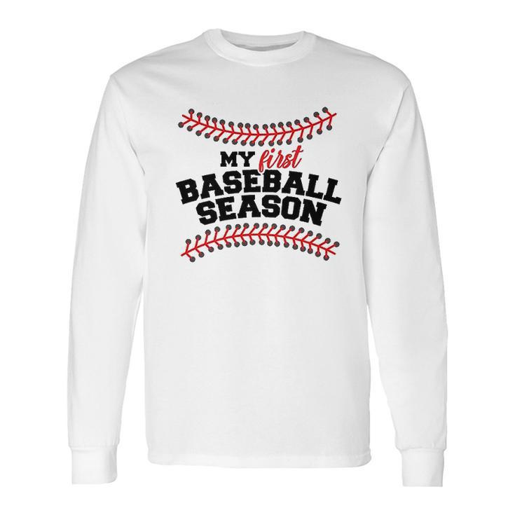 My First Baseball Season Baby One Piece Long Sleeve T-Shirt