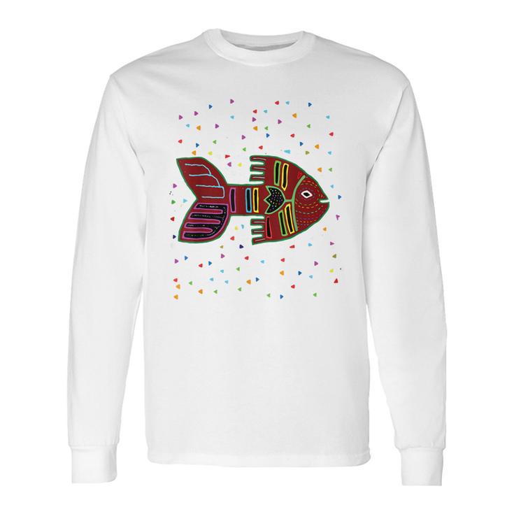 Fish Inspired By Kuna Artwork Of Panama T Long Sleeve T-Shirt