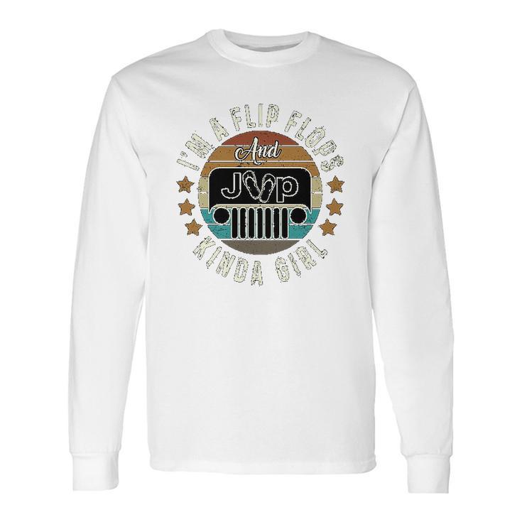 Im A Flip Flops Kinda Girl Vintage Long Sleeve T-Shirt