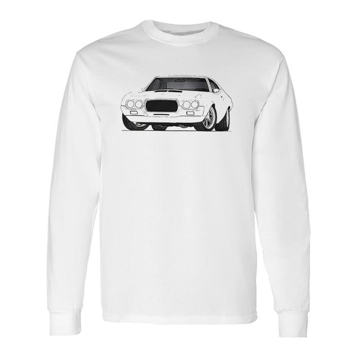 Ford Torino 1972  White Car Long Sleeve T-Shirt