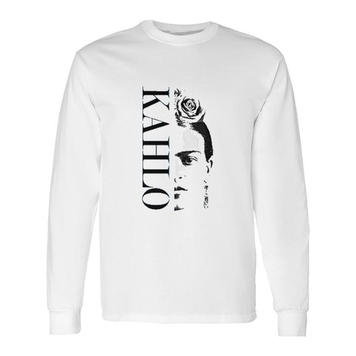 Frida Kahlo Split Portrait Long Sleeve T-Shirt