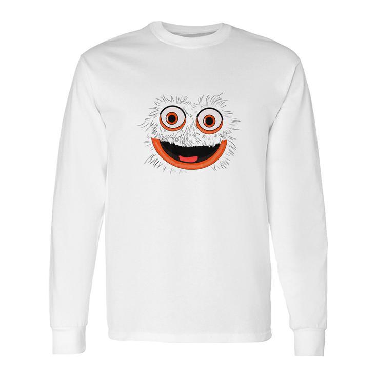 Funny Gritty Mascot Face Long Sleeve T-Shirt